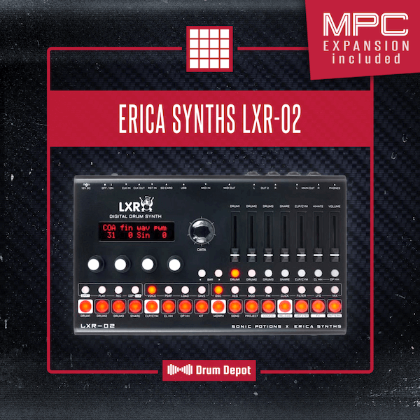 Erica Synths LXR-02 – 84 raw Techno & Techstep drum kits